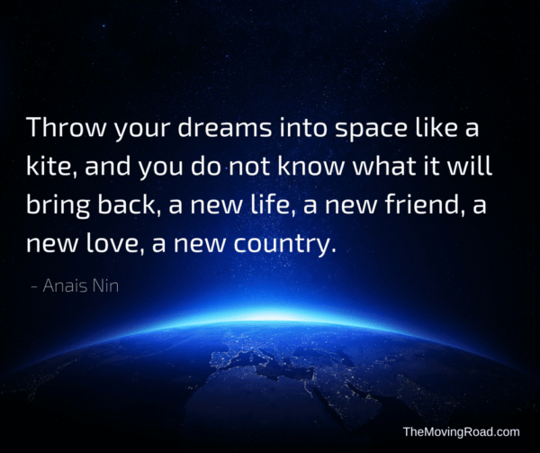 Throw your dreams into space like a kite