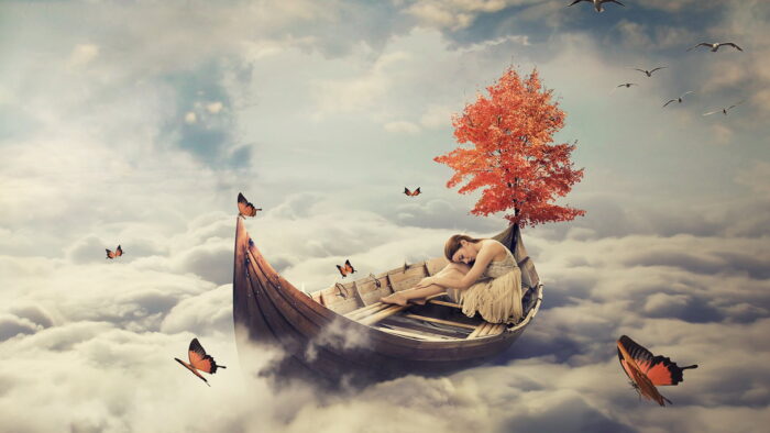 Why ‘The Spiritual Journey’ WILL NOT end your Suffering 2 spiritual journey girl in boat with butterflies and red tree