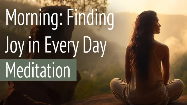 Finding joy in everyday meditation woman sat meditating in the morning