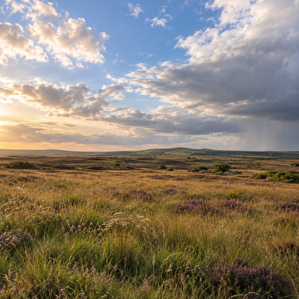 Open moorland under a wide sky
